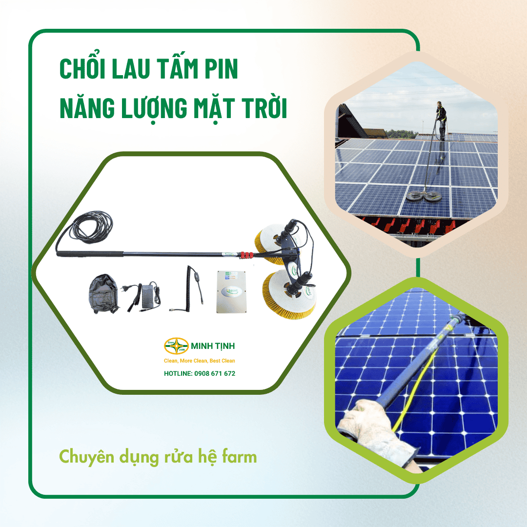 Chổi lau tấm pin năng lượng mặt trời chuyên dụng