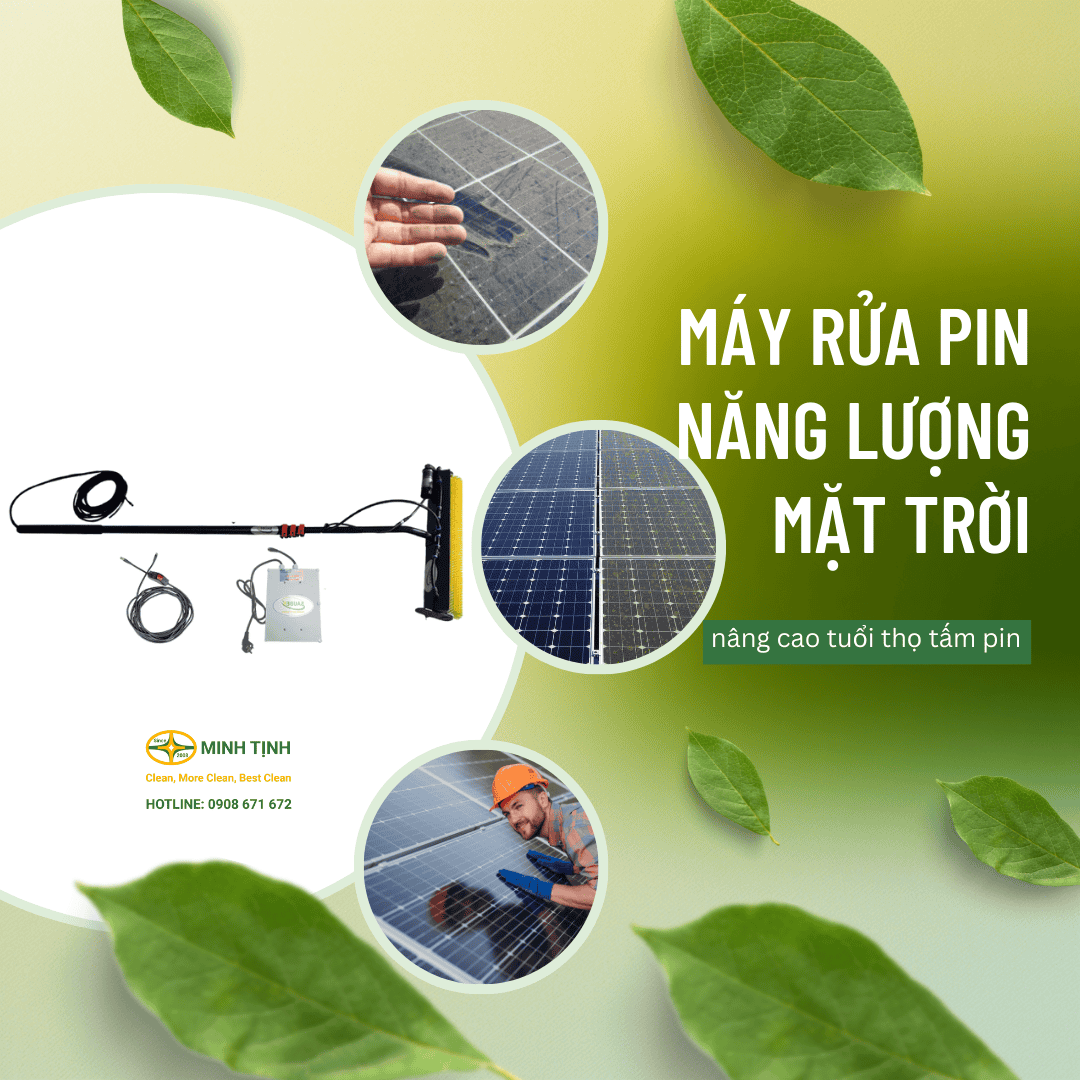 Máy rửa pin năng lượng mặt trời nâng cao tuổi thọ tấm pin