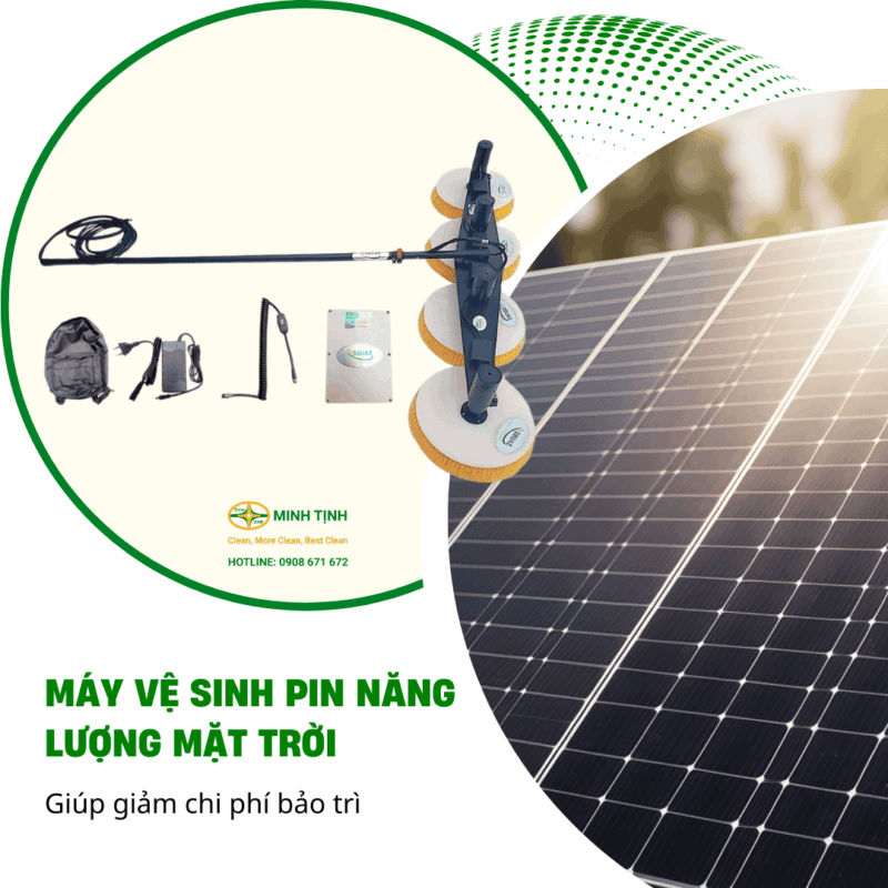Máy vệ sinh pin năng lượng mặt trời cho trang trại – Giải pháp cho hệ thống quy mô lớn Máy vệ sinh pin năng lượng mặt trời giúp giảm chi phí bảo trì