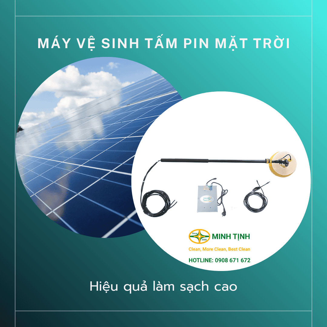 Máy vệ sinh tấm pin mặt trời hiệu quả làm sạch cao