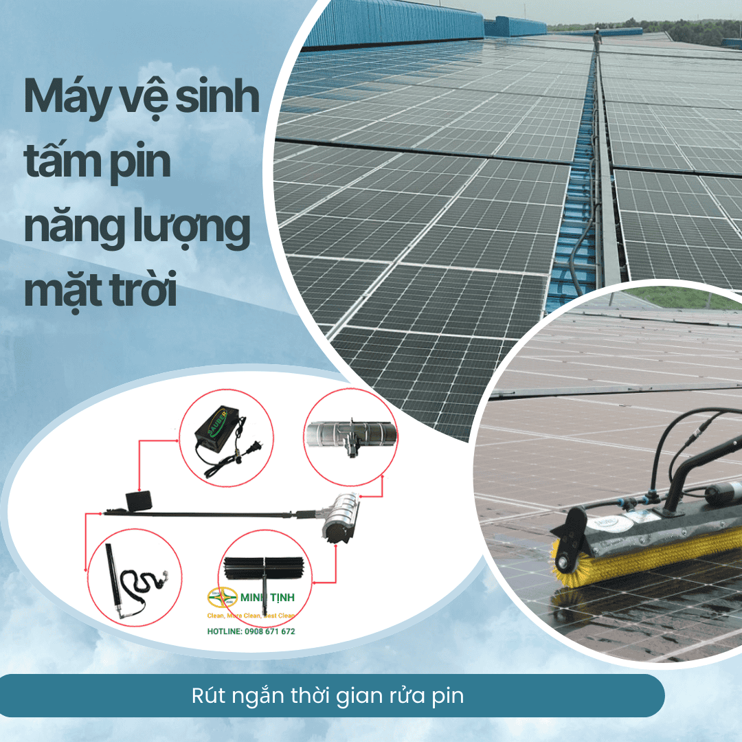 Máy vệ sinh tấm pin năng lượng mặt trời rút ngắn thời gian rửa pin